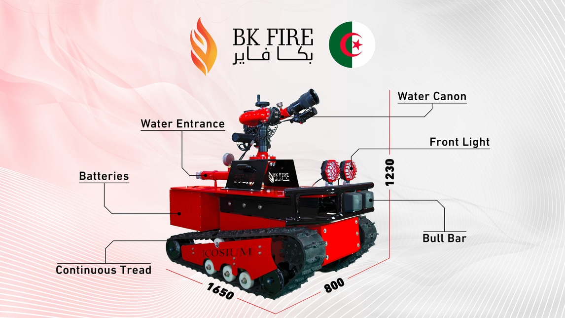 INTERSCHUTZ Product 2022 Fire Fighting Robot "ICOSIUM" (BK FIRE)